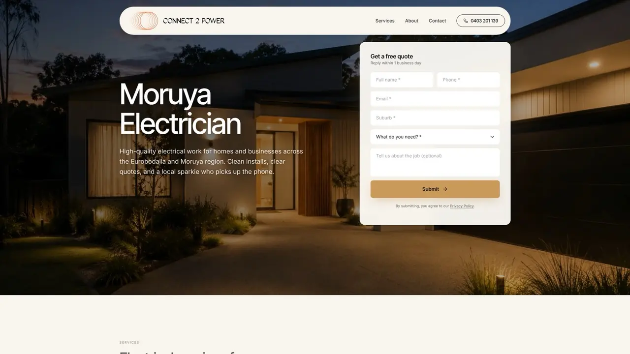 Connect 2 Power website