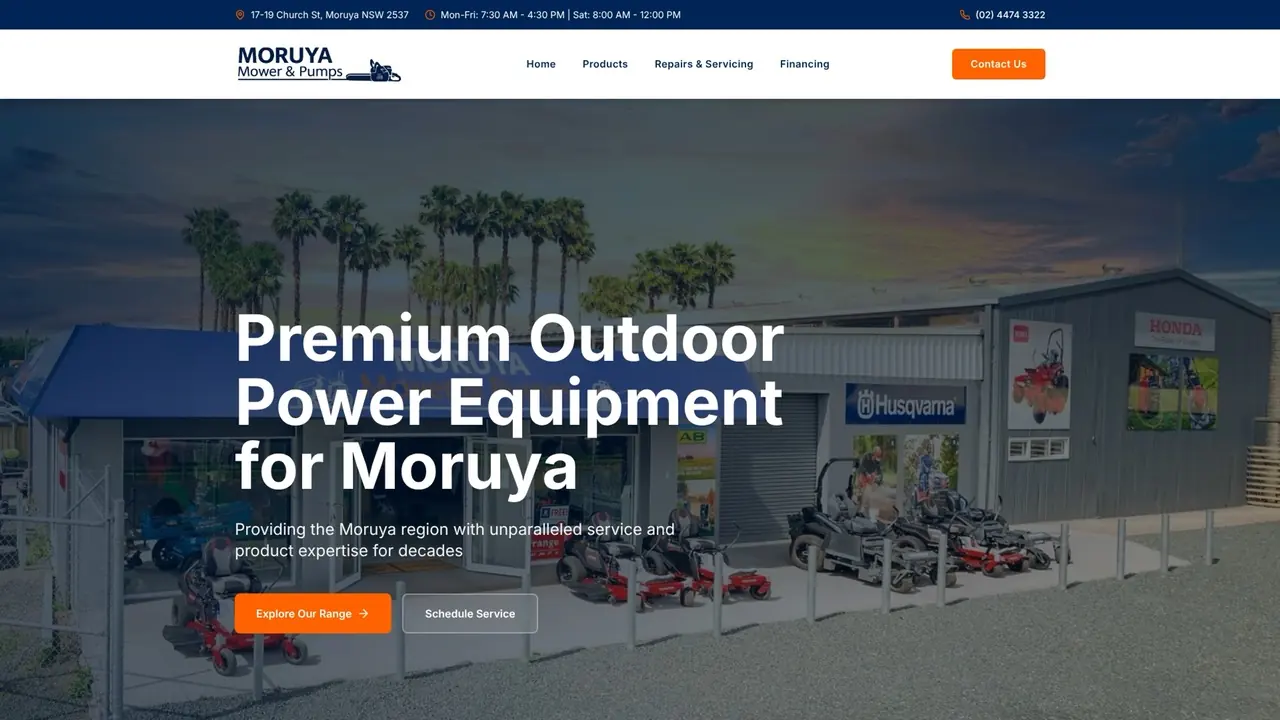 Moruya Mowers website